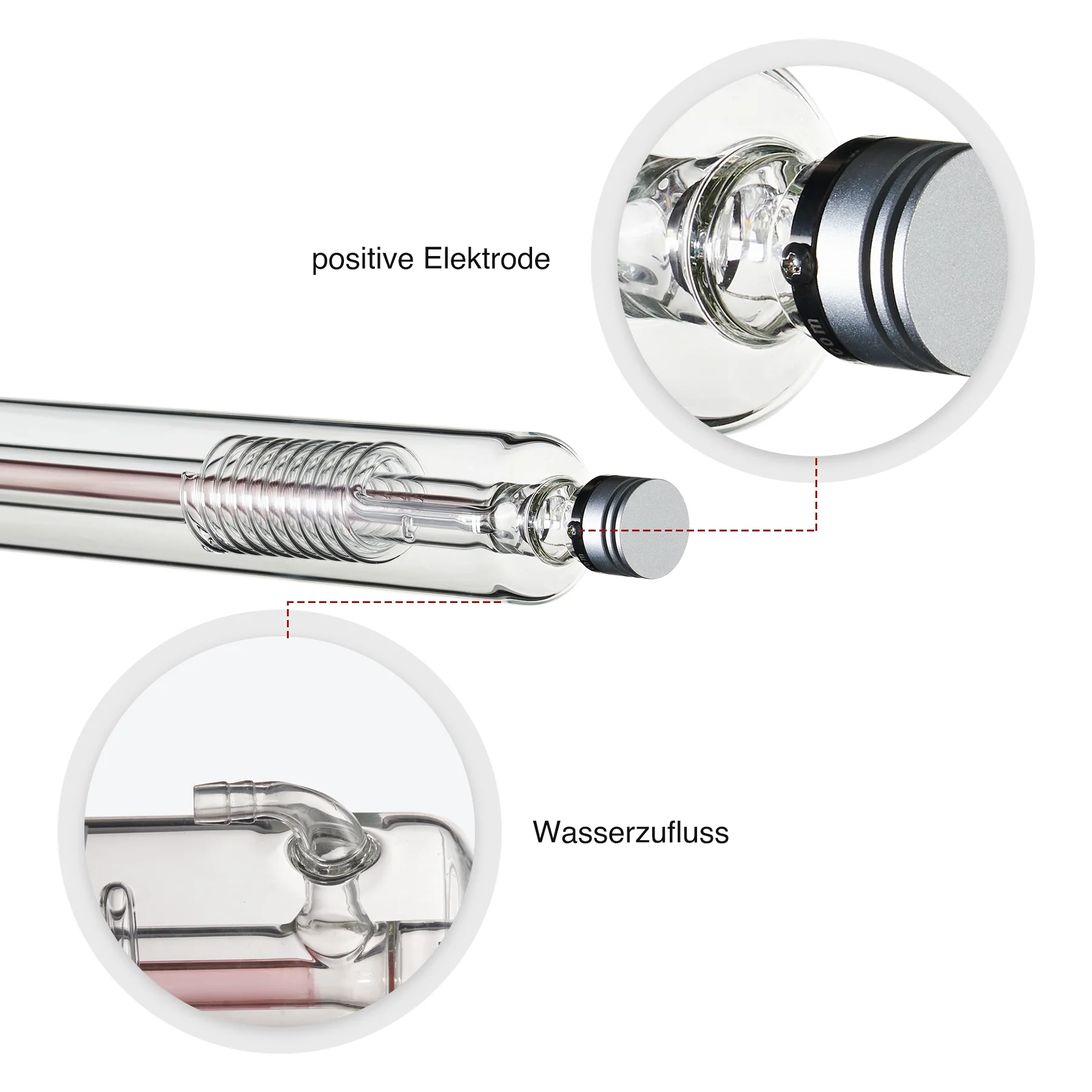 100W CO2 Laserröhre & Laser Tube für Laser Graviermaschinen und Lasercutter | YL-100 - Image 5