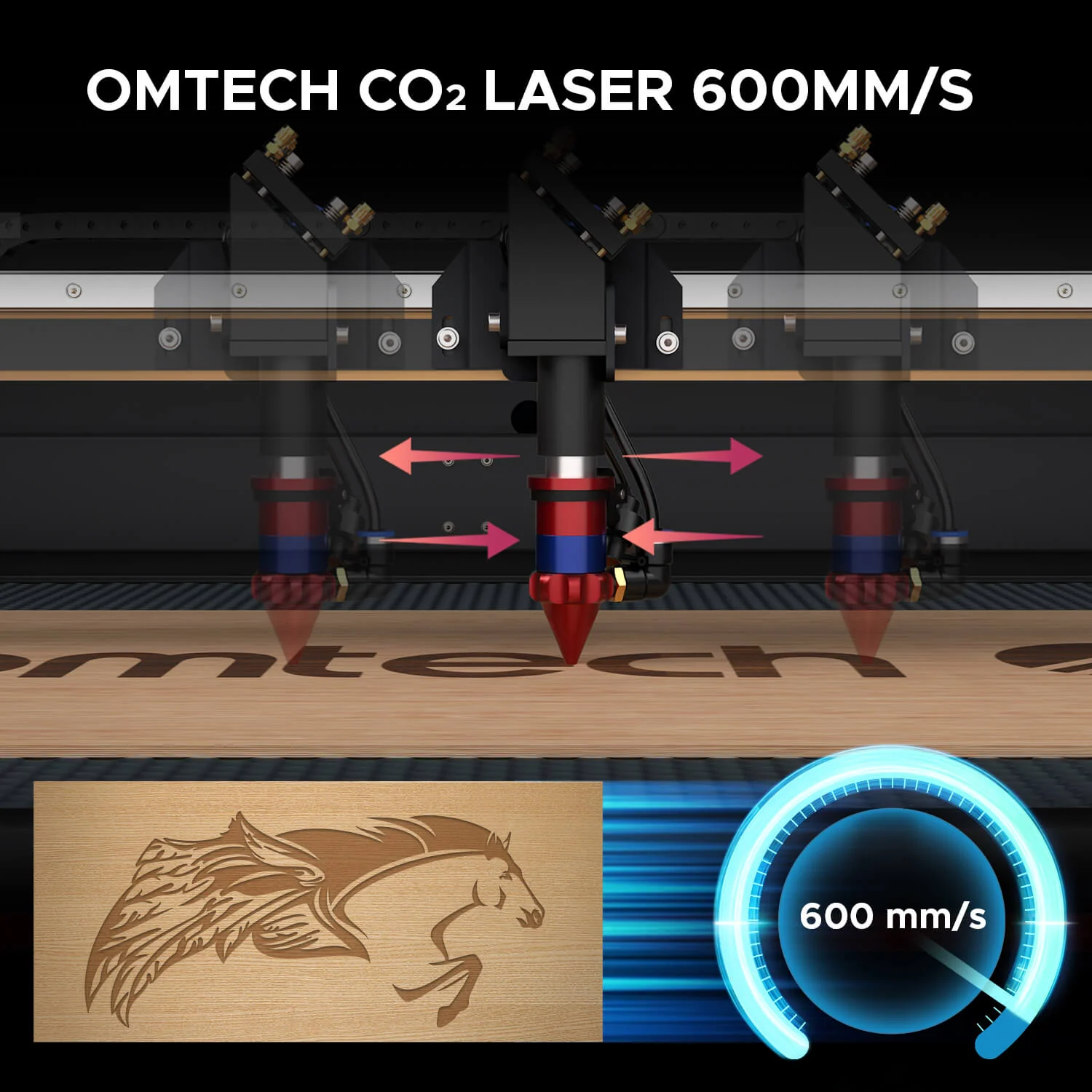 130W CO2 Laser Graviermaschine & Cutter mit 1300x900mm Gravurfläche | Max-1393 - Image 9