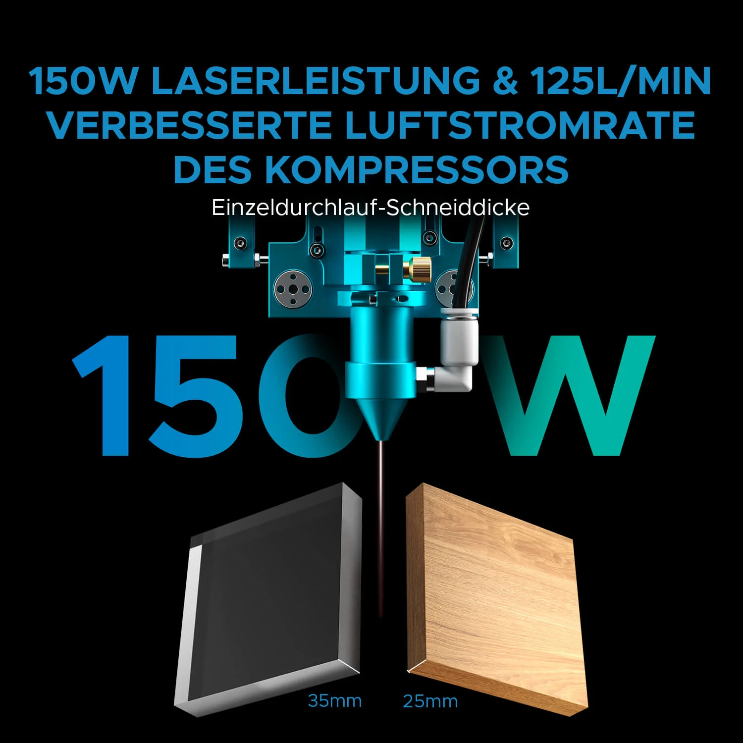 150W CO2 Laser Cutter & Graviermaschine mit 1600x1000mm Gravurfläche | Pronto-75 - Image 12