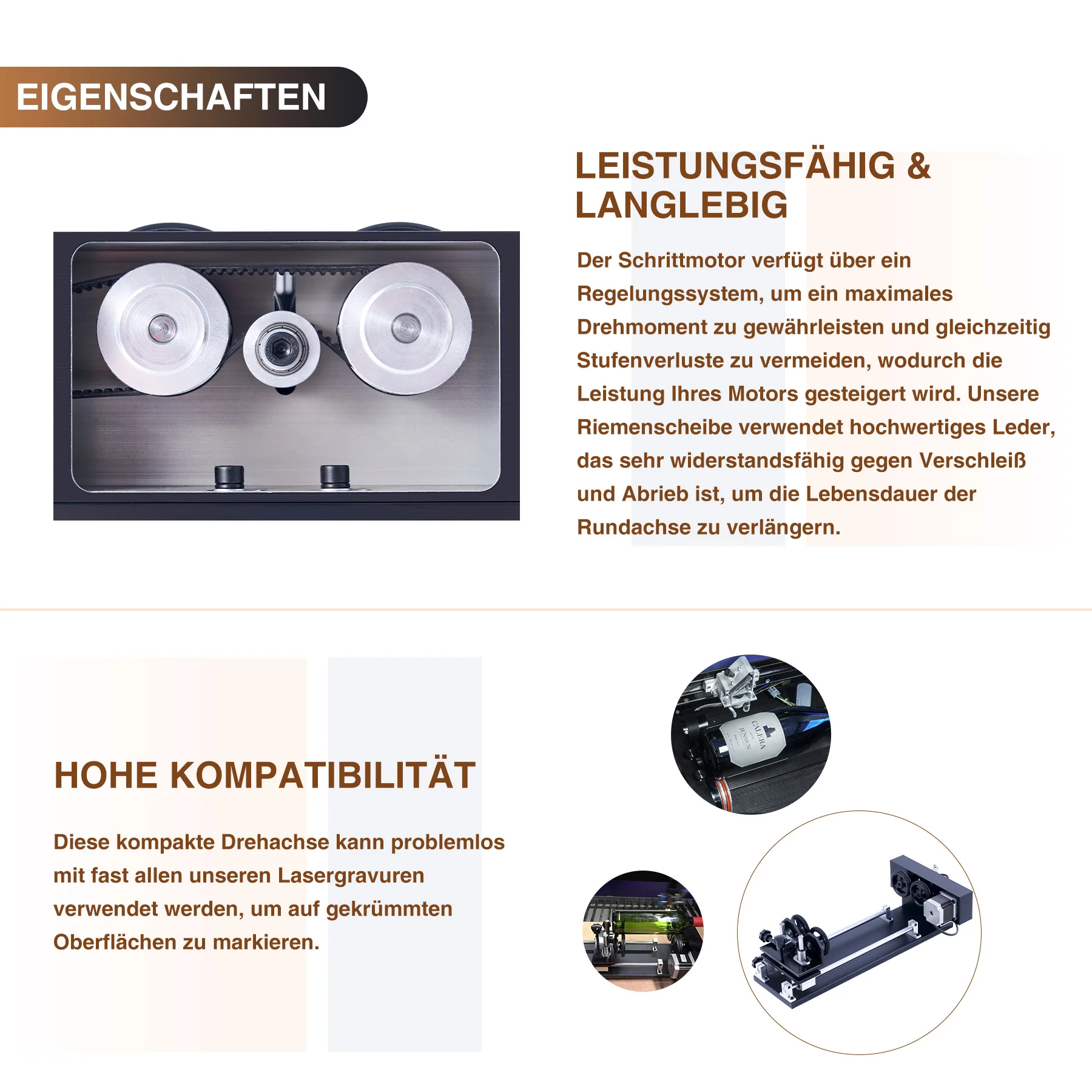 4-Räder-Drehachse für CO2 Laser Graviermaschinen & Lasercutter | LRA-GL49 - Image 7