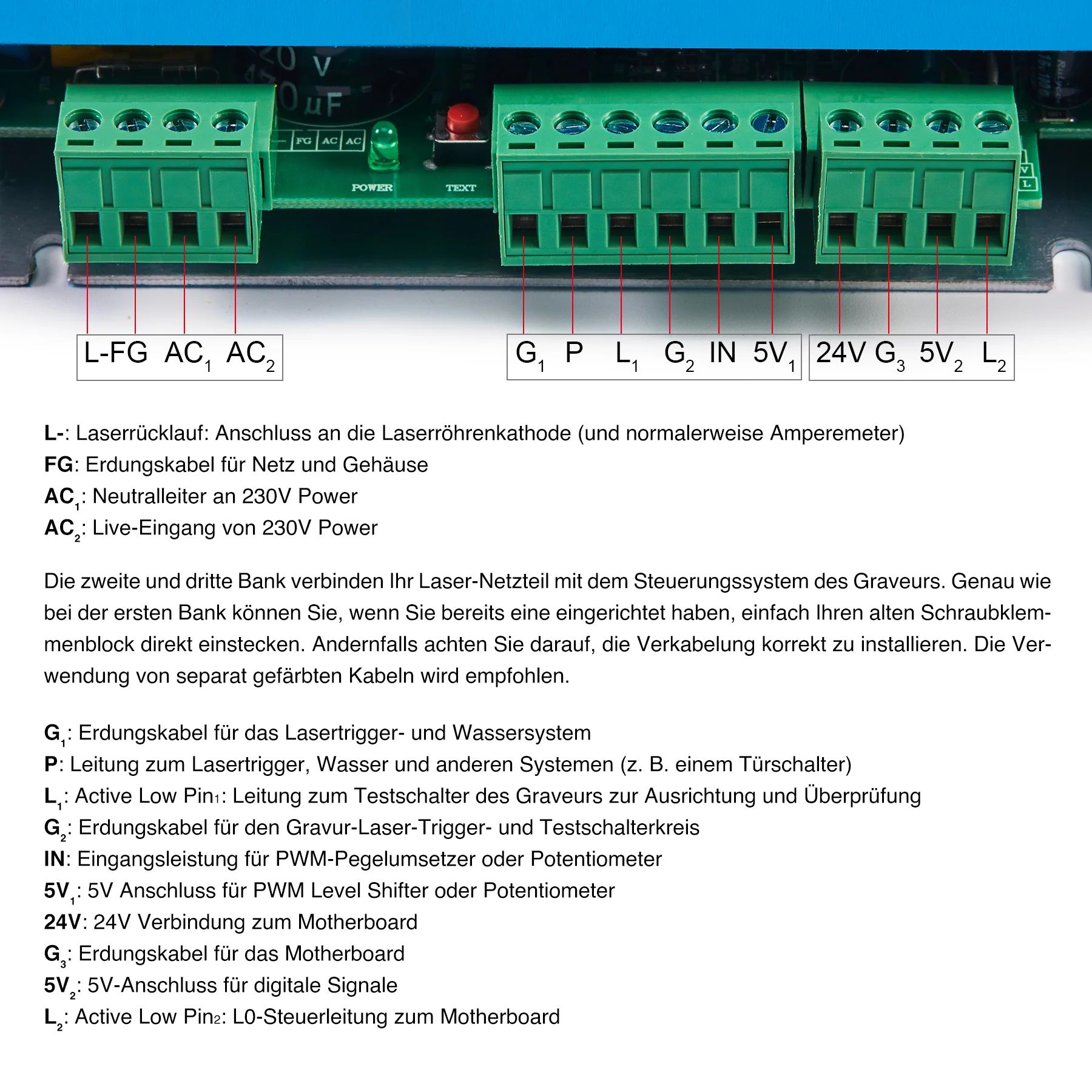 50W Netzteil für CO2 Laser Graviermaschinen und Lasercutter | LN-50 - Image 6