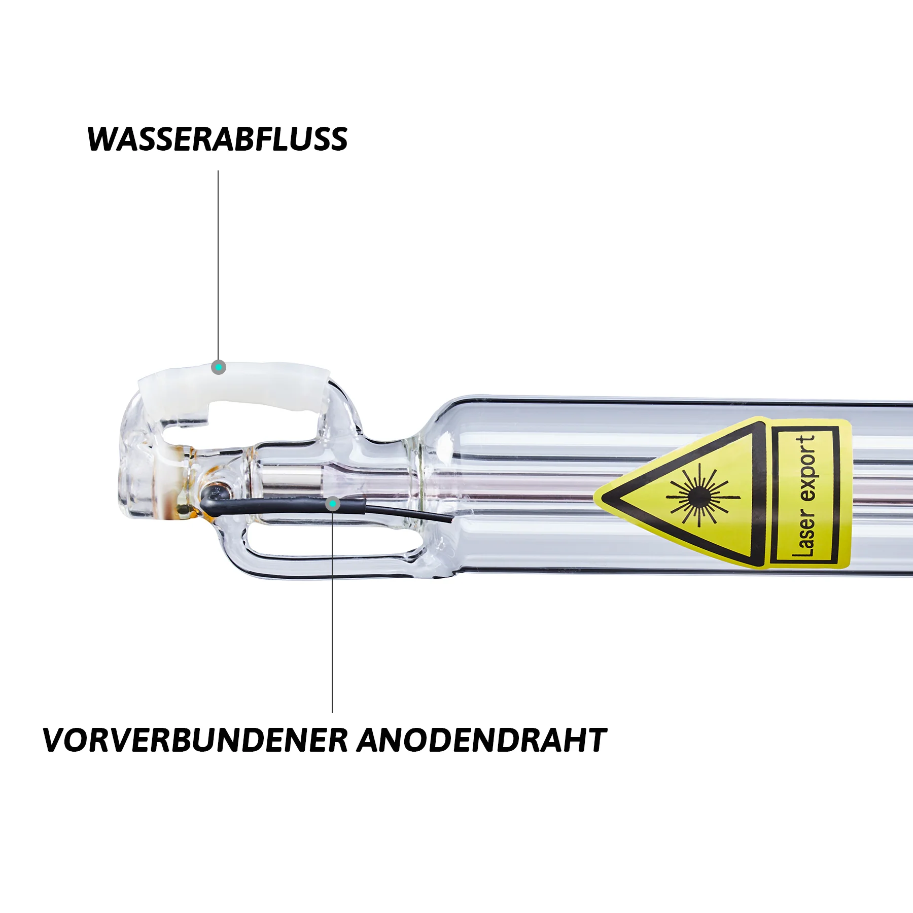 60W CO2 Laserröhre & Laser Tube für Laser Graviermaschinen und Lasercutter | 0060 - Image 4