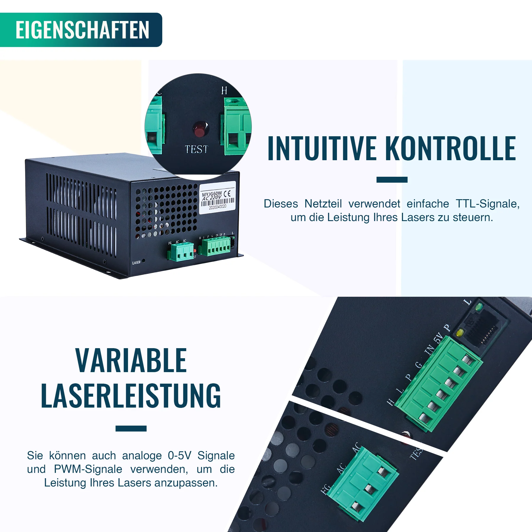 60W CO2-Laser-Netzteil & Stromversorgung | LN-60 - Image 7