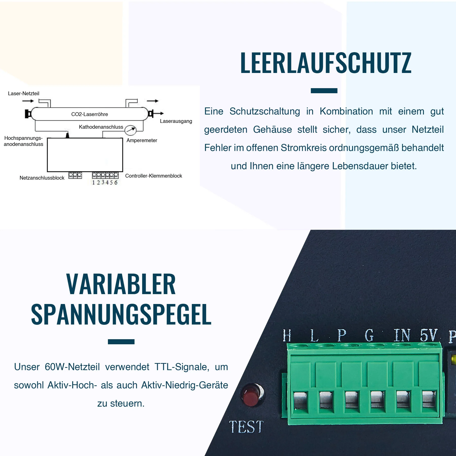60W CO2-Laser-Netzteil & Stromversorgung | LN-60 - Image 8