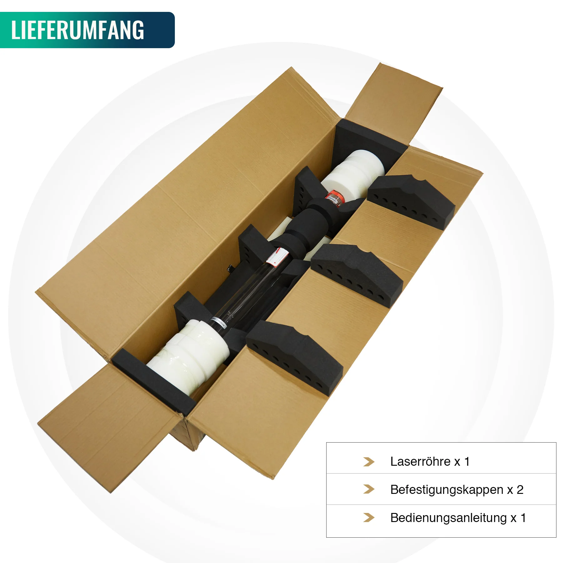 80W CO2 Laserröhre & Laser Tube für Laser Graviermaschinen und Lasercutter | 0080 - Image 9