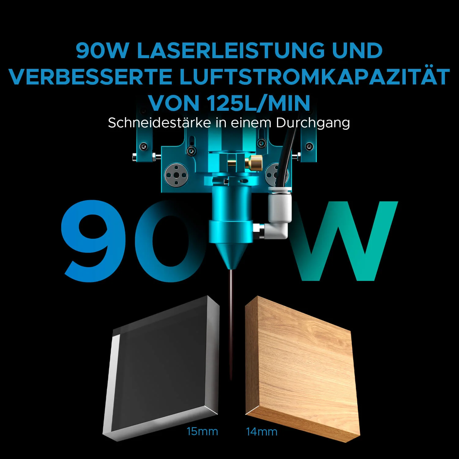 90W CO2 Laser Cutter & Graviermaschine mit 900x600mm Gravurfläche | Pronto-40 - Image 12
