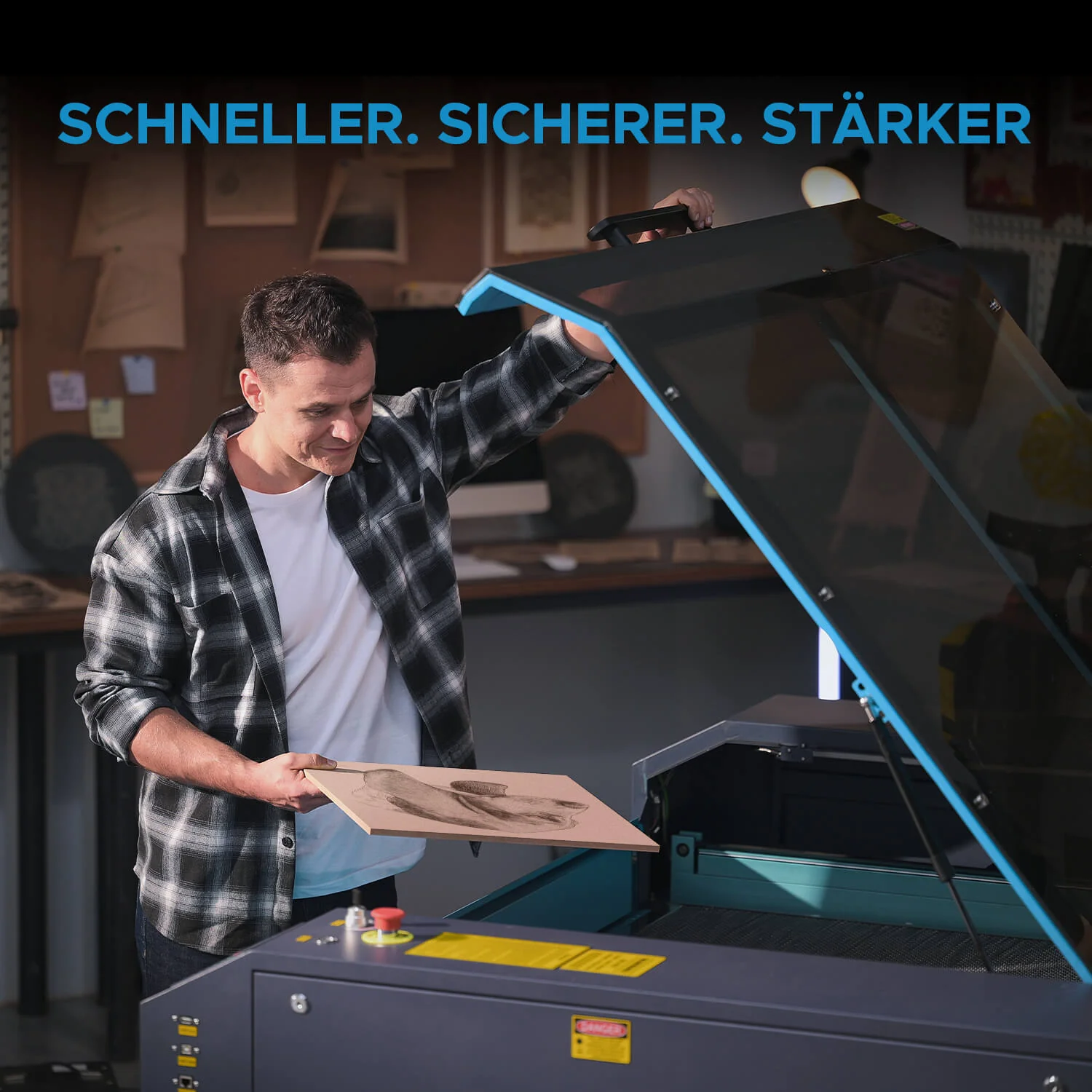 90W CO2 Laser Cutter & Graviermaschine mit 900x600mm Gravurfläche | Pronto-40 - Image 9