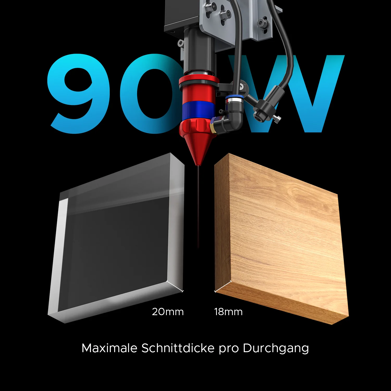 90W Lasercutter & Laser Graviermaschine mit 900x600mm Gravurfläche | Turbo-968 - Image 17