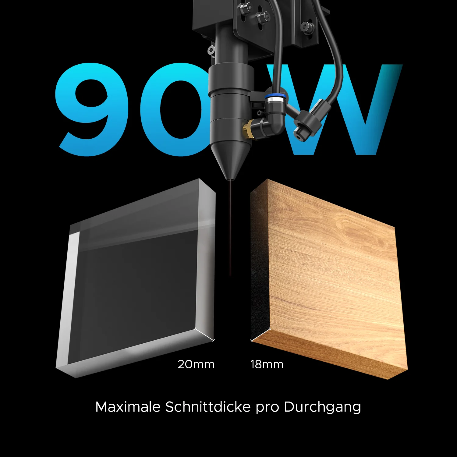 90W CO2 Laser Graviermaschine & Cutter mit 700x500mm Gravurfläche | Turbo-758 - Image 10