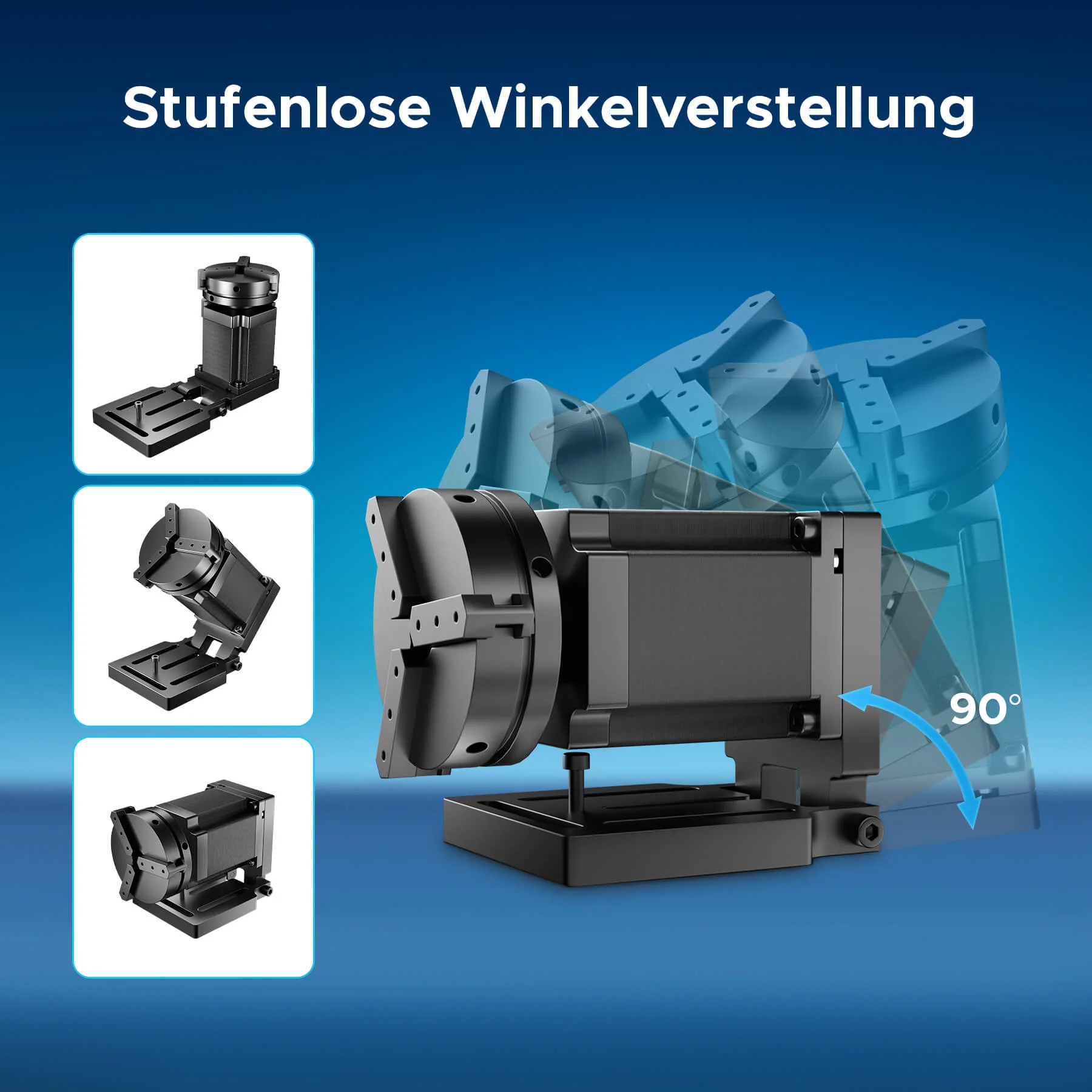 Drehachse mit 3-Backen-Drehfutter für MOPA und Faserlaser Graviermaschinen | LRA-MN70 - Image 5