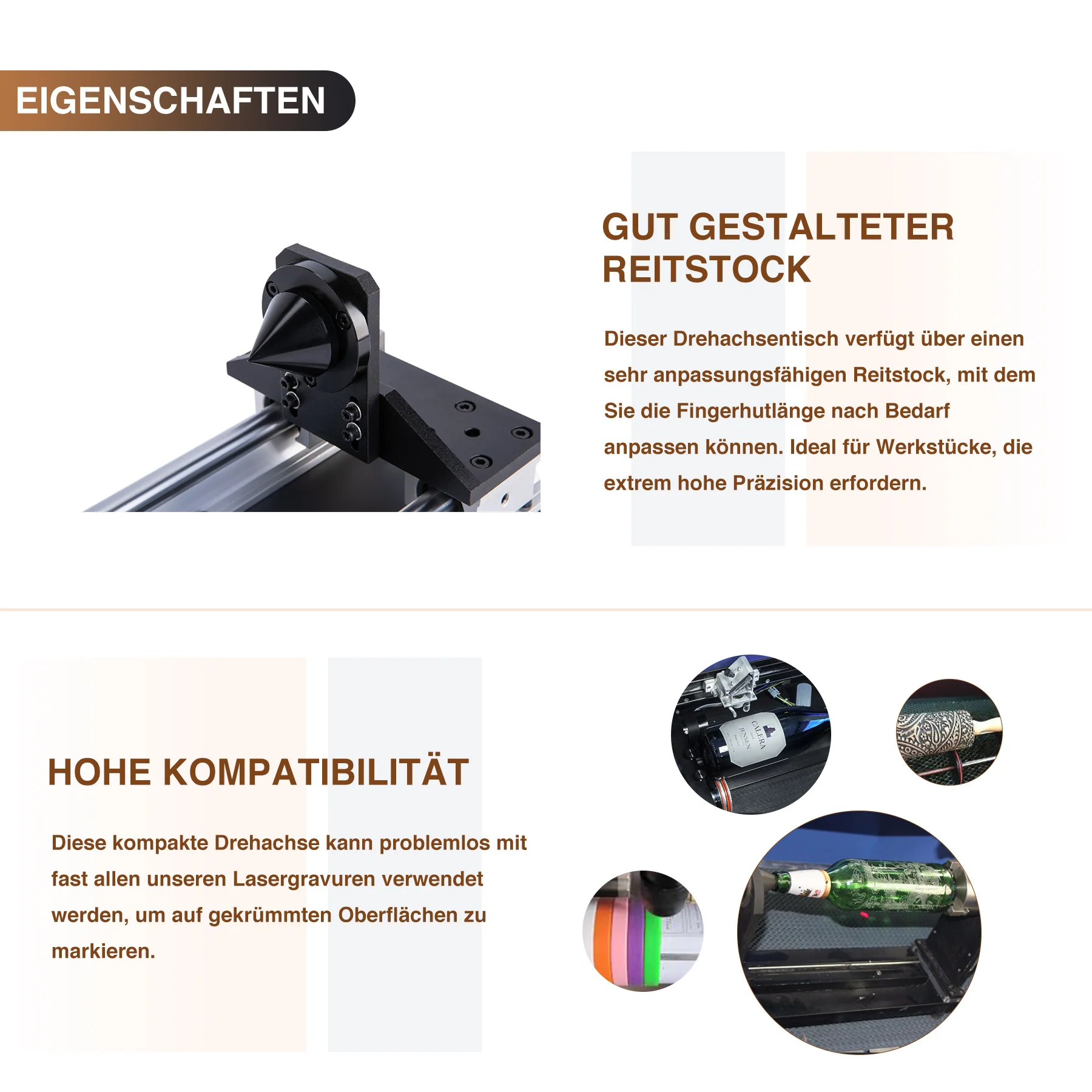 Drehachse & Rotary Axis für CO2 Laser Graviermaschinen und Lasercutter | LRA-KP58 - Image 4