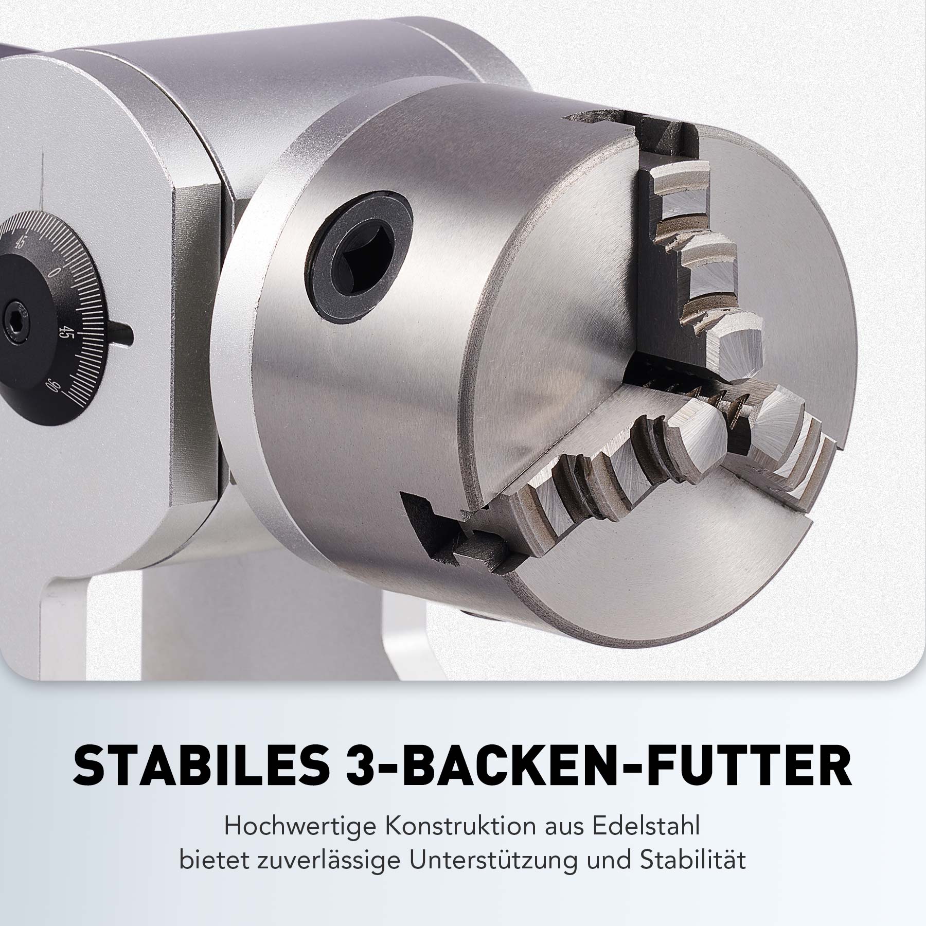 80mm Drehachse & Rotary Axis für Laser Cutter & Graviermaschinen | LRA-602D - Image 5