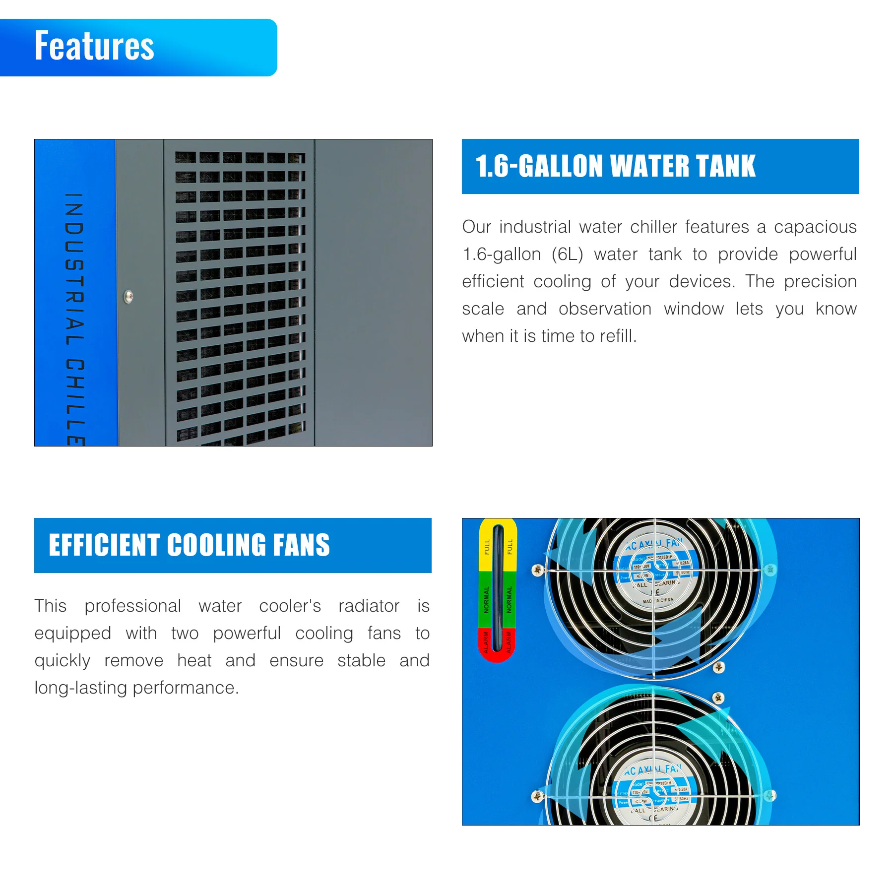 Industrieller Wasserkühler & Chiller für 50W-150W CO2 Laser Cutter | CW-5200 - Image 8