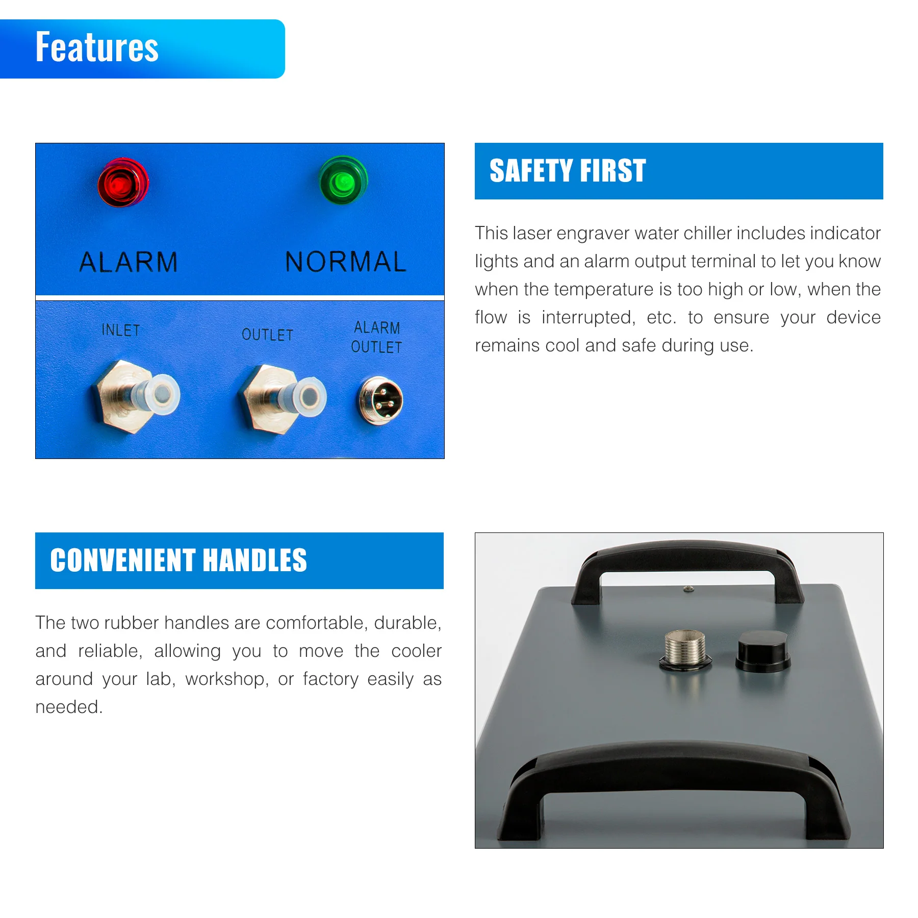 Industrieller Wasserkühler & Chiller für 50W-150W CO2 Laser Cutter | CW-5200 - Image 9